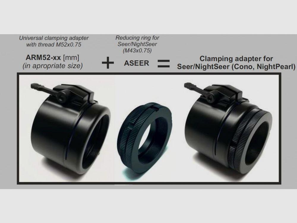 Rusan Reduzierring ASEER für Cono Seer / NightPearl / NightSeer Zielfernrohre (Reduzierring M43x0.75), Bild 3 von 3