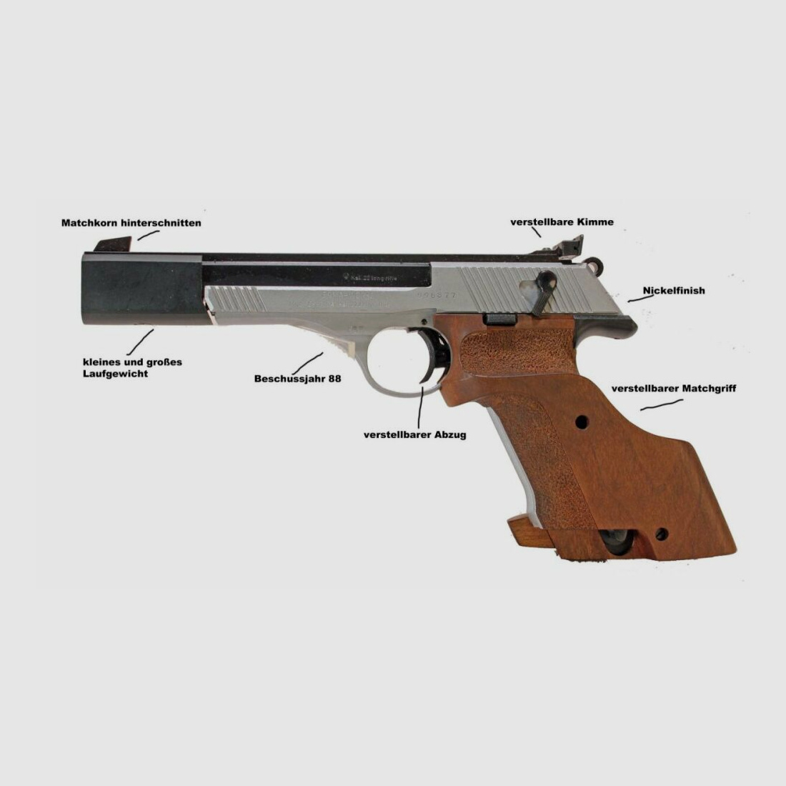 Erma Erma Pistolet Sportif Cal .22 L.R.