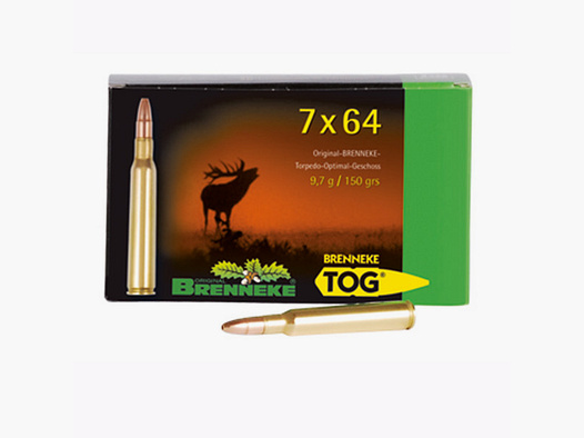 Brenneke 7x64 150GR TOG 20 cartridges