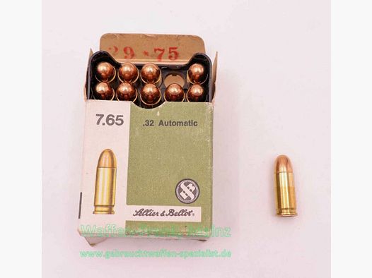 Sellier & Bellot CZ munitions pour pistolets 7,65 mm Browning/.32ACP