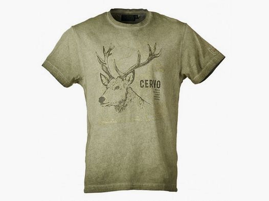 Univers green T-shirt with deer print art. 94198 359