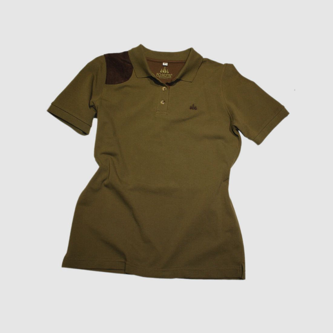 Foresta Damen Polohemd mit Patches XS oliv