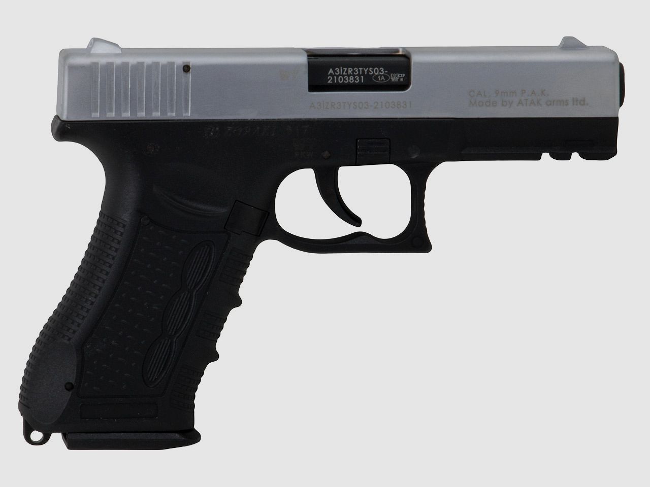 Schreckschuss Pistole Zoraki 917 Chrom matt chrom schwarz PTB 1073 Kaliber 9 mm P.A.K. (P18)