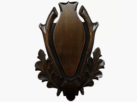 Geschnitztes Rehbock-Trophäenschild 20 × 29 cm