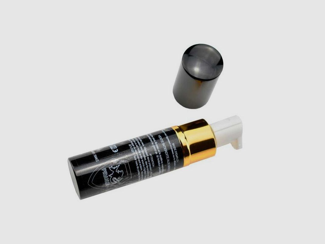 Pfefferspray Piranha Rot mit schwarzem Lippenstift, Bild 2 von 3