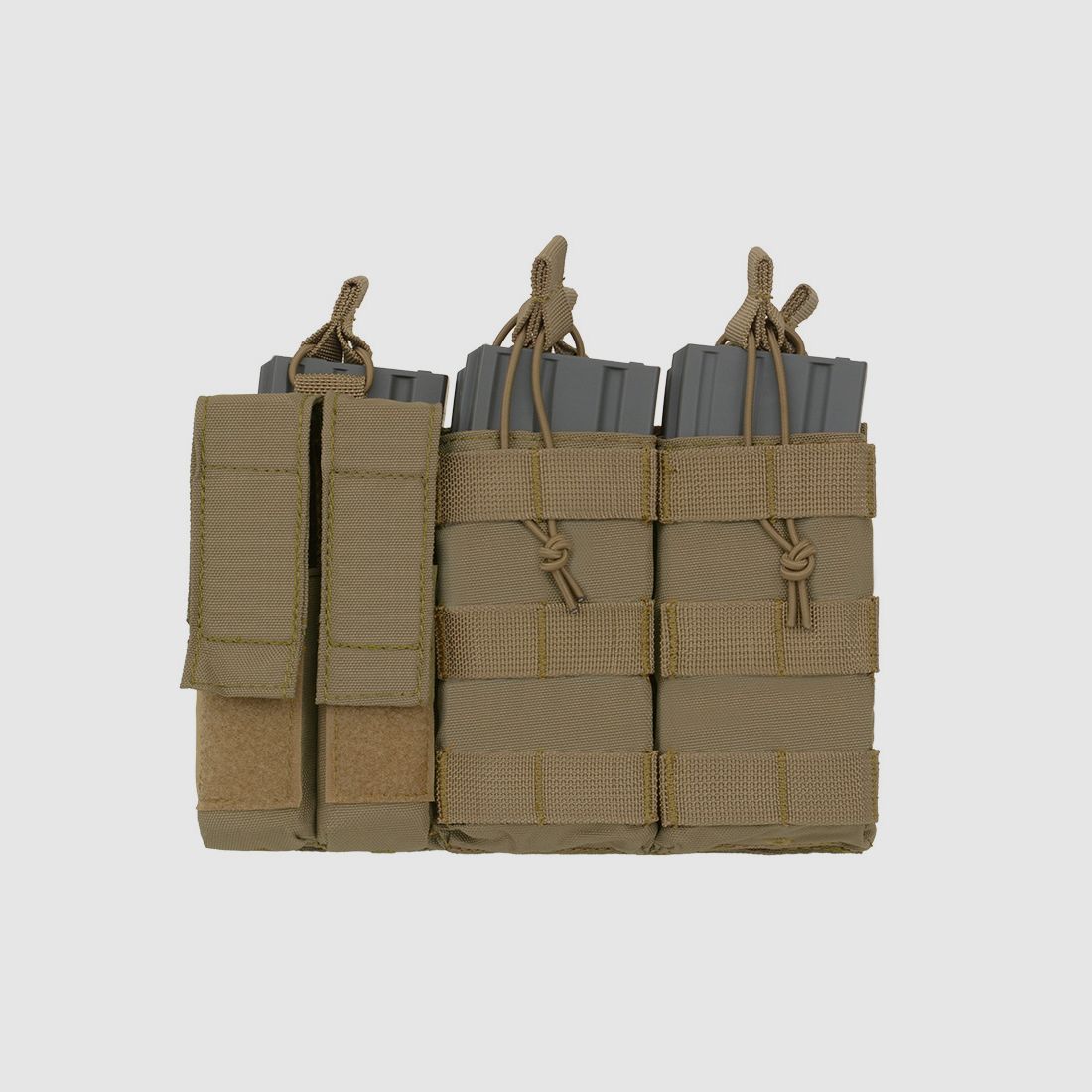 Triple 5.56 Mag/Pistol Pouch Panel (5 plus 2) - Coyote