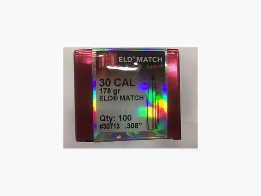 HORNADY GESCHOSSE CAL30 ELD MATCH 178GR