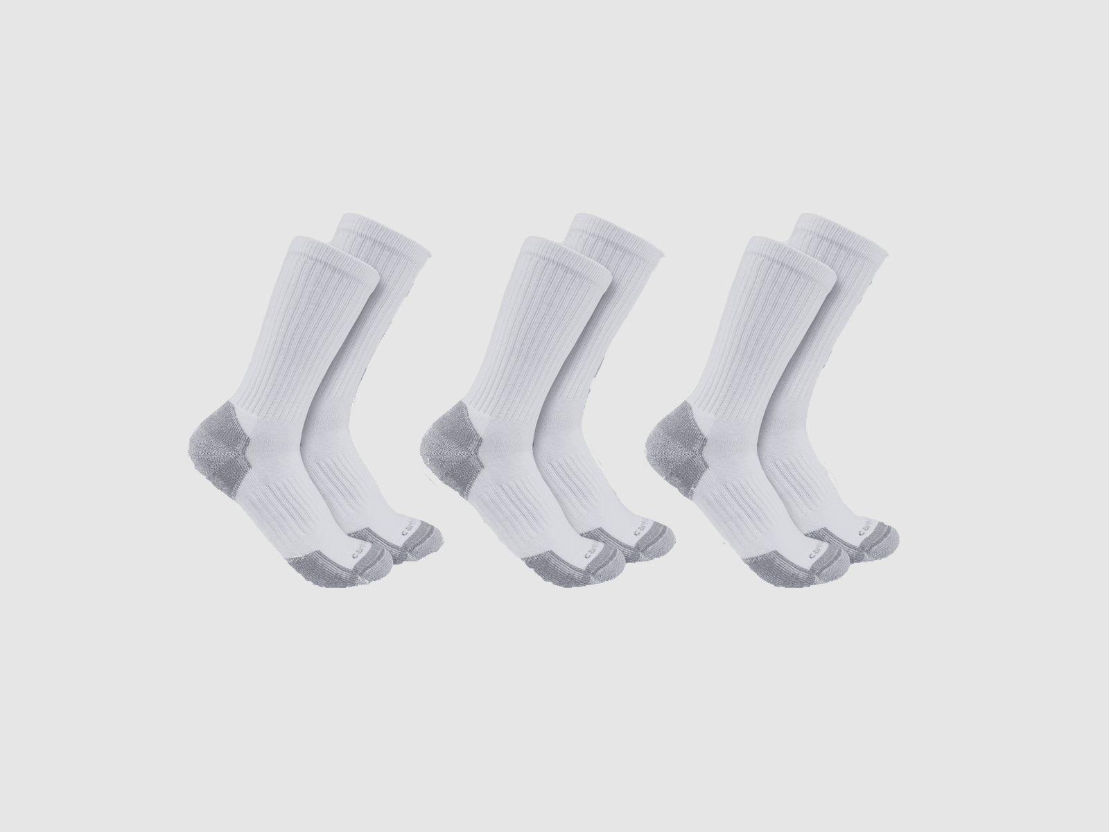 Carhartt Midweight Cotton Blend Crew Sock 3-pack Men White XL