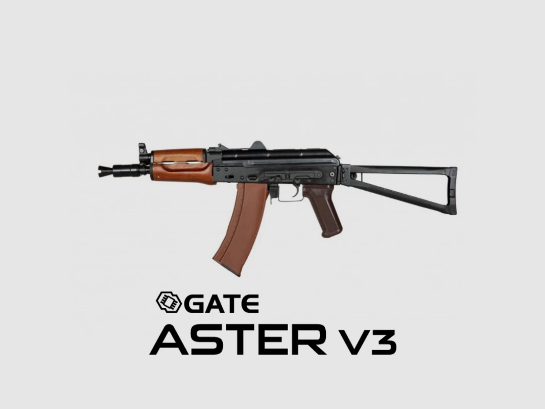 AKS-74UN Platinum Stahl-Version mit Gate Aster V3 frei ab 18 Schwarz/Echtholz | E&L