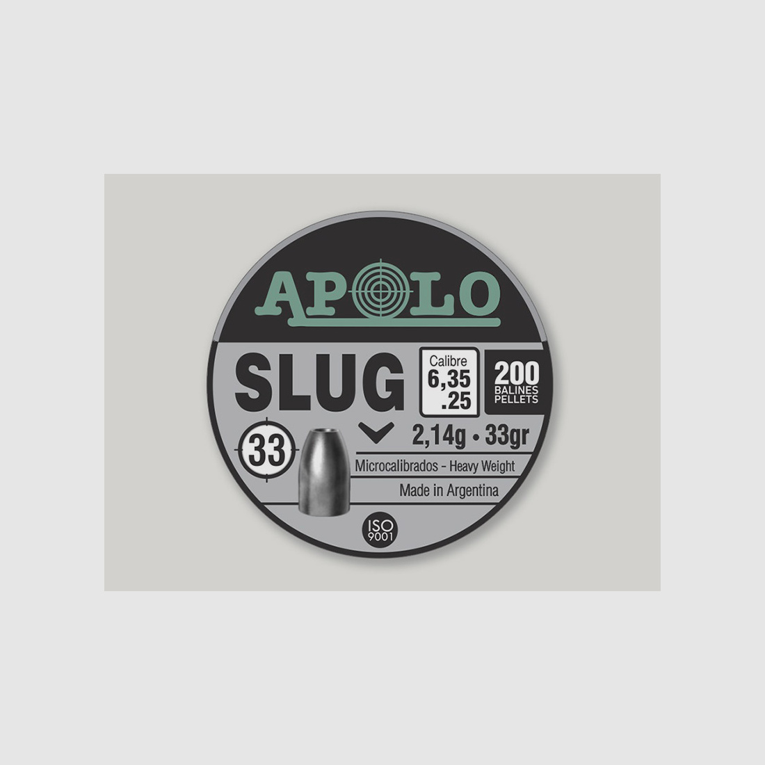 Hohlspitz Diabolos Apolo Slug Kaliber 6,35 mm 2,14 g glatt 200 StĂĽck