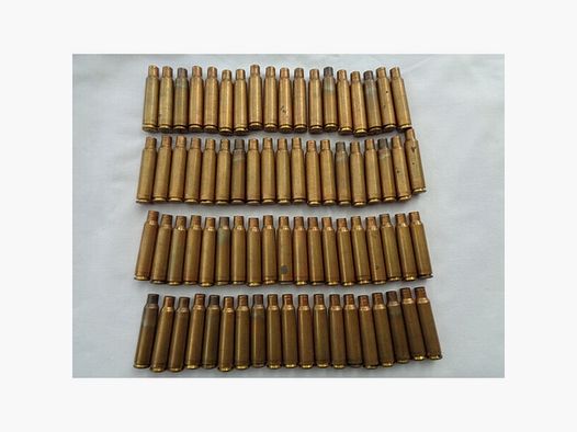 Hülsen 7,5x55 SWISS, 75 Stück 1x geschossen CH Militärfertigung 1958-66