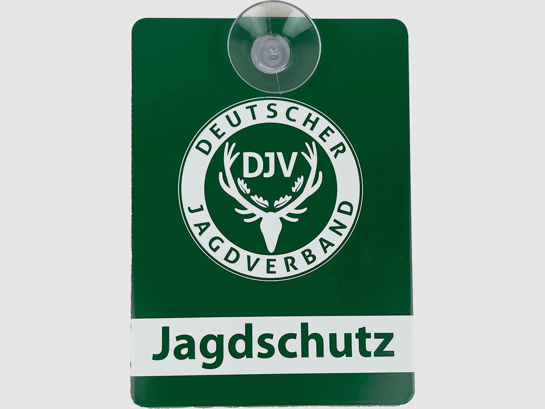 DJV-Autoschild "Jagdschutz" (Aluminium)