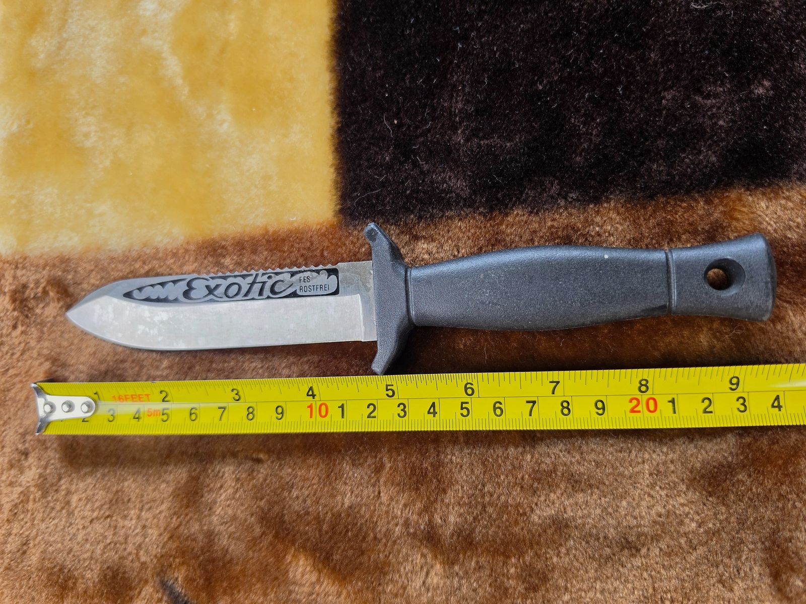 Exotic FES Rostfrei Feststehendes Taucher- & Outdoormesser mit Teilsägeschliff, Bild 3 von 4