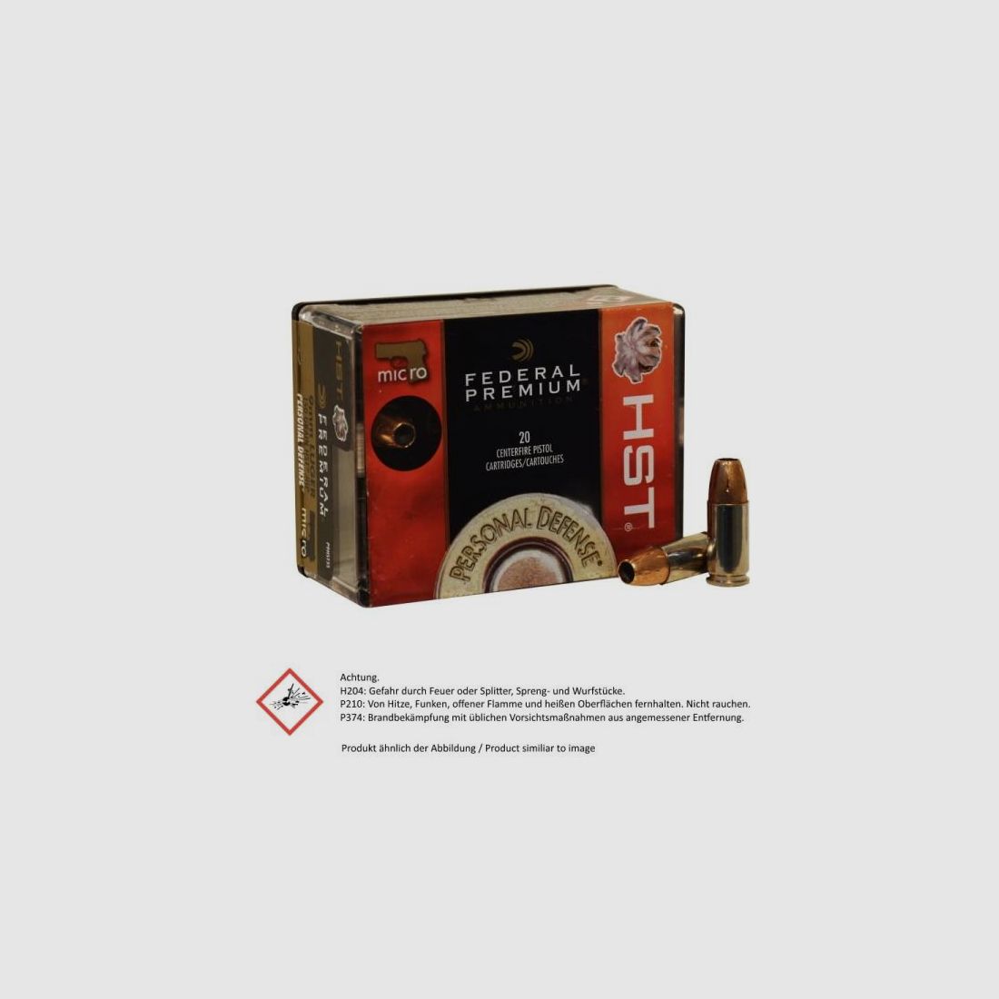 FEDERAL Pistolenmunition .357 SIG VM-FK 125grs 50 Stk   AmericanEagle