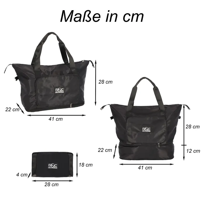 Travel Bag Schwarz faltbar, Bild 9 von 9