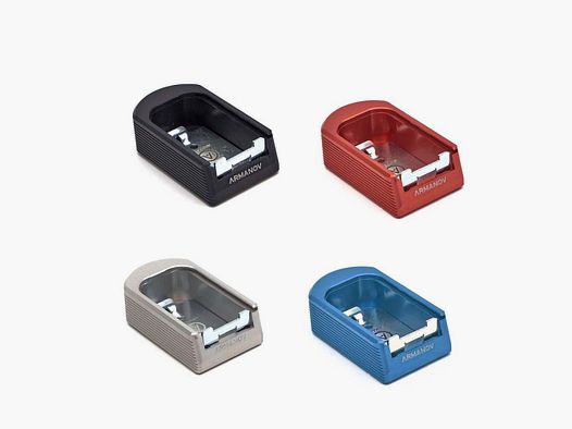 Armanov MPSIG1 base de cargador +2 rnd MaXXXgrip para Sig Sauer P226, X-Five, LDC, Color: Plata
