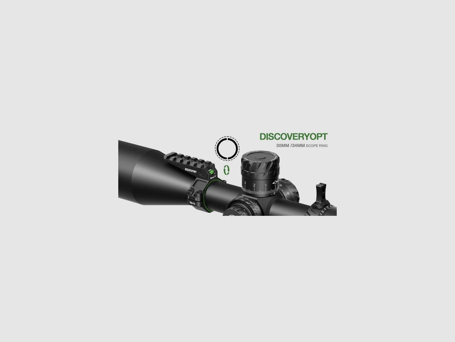 Discovery Pierścień pojedynczy z poziomicą i szyną Picatinny na górze 30/34mm, zdjęcie 8 z 10