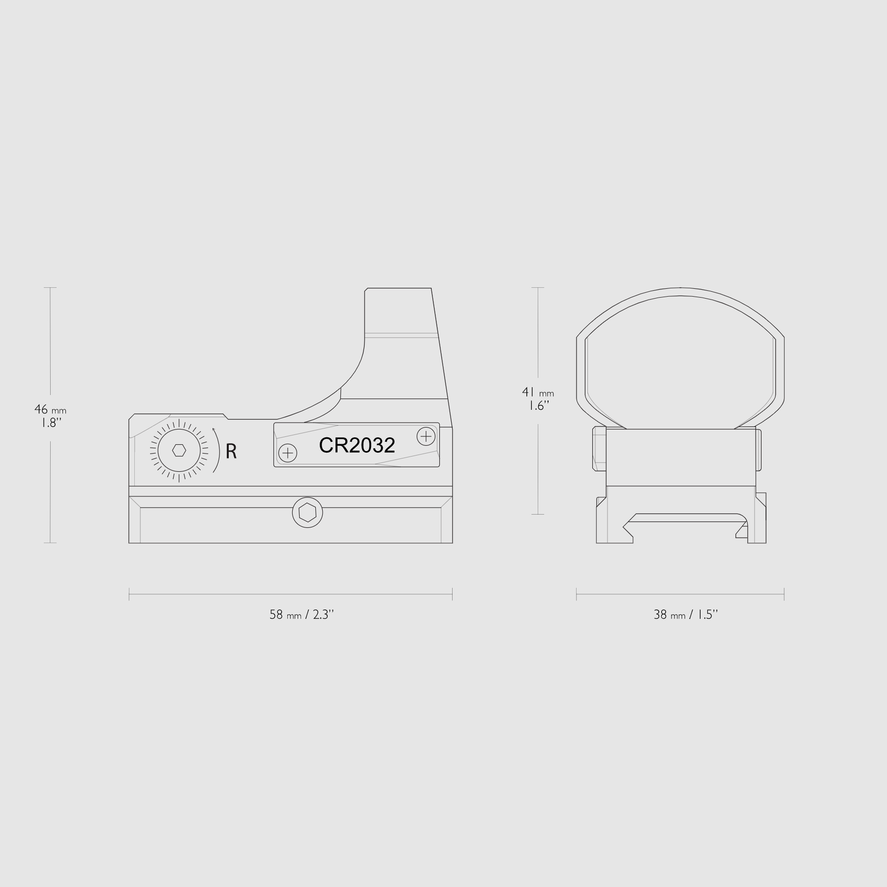 Hawke REFLEX SIGHT WIDE VIEW 2 MOA Circle Dot - Reflexvisier/Red Dot, Bild 3 von 7