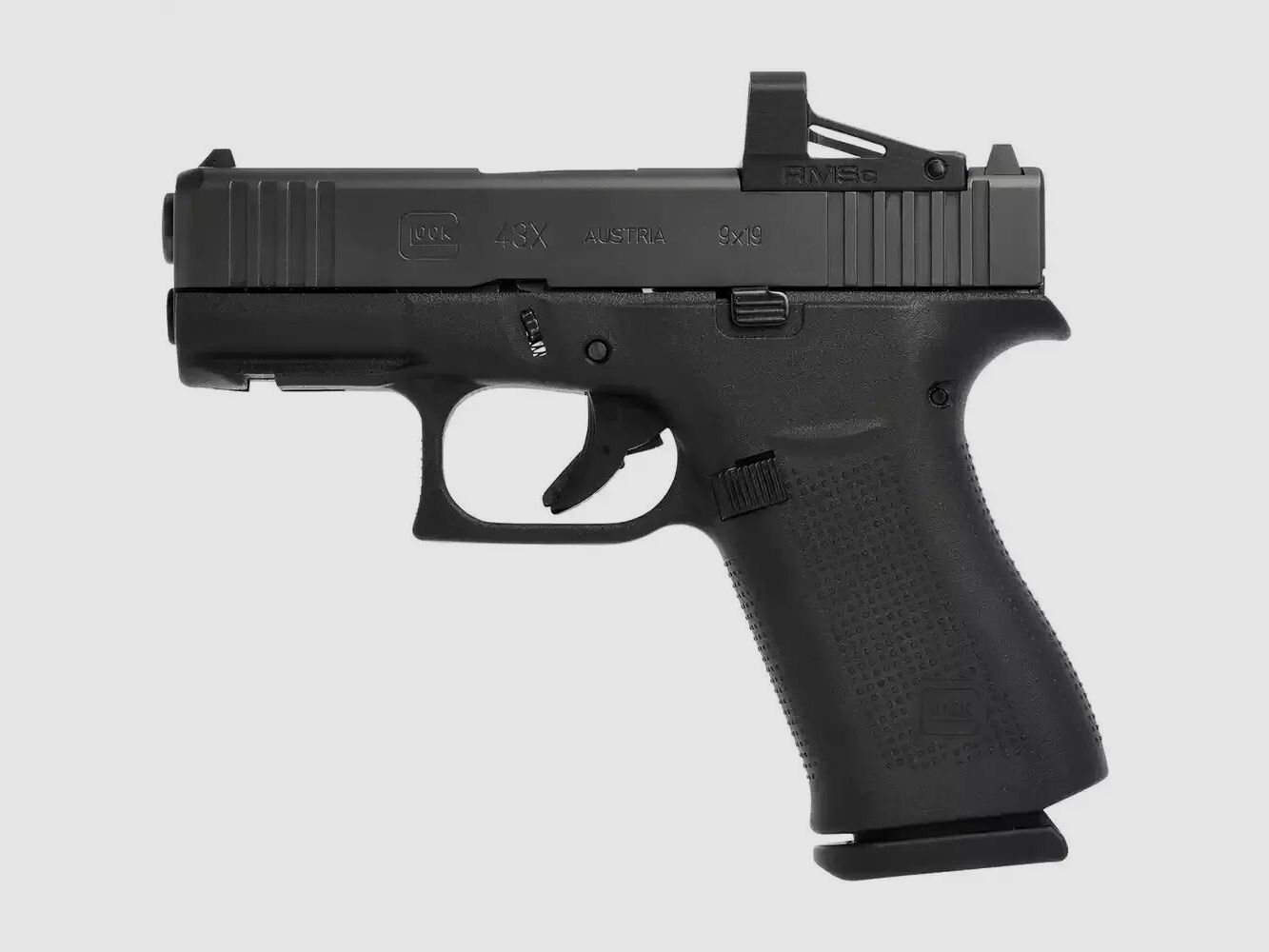 Pistolet semi-automatique Glock 43X Gen.5 R MOS FS incluant RMSc Shield Red Dot au calibre 9mm Para (9x19)
