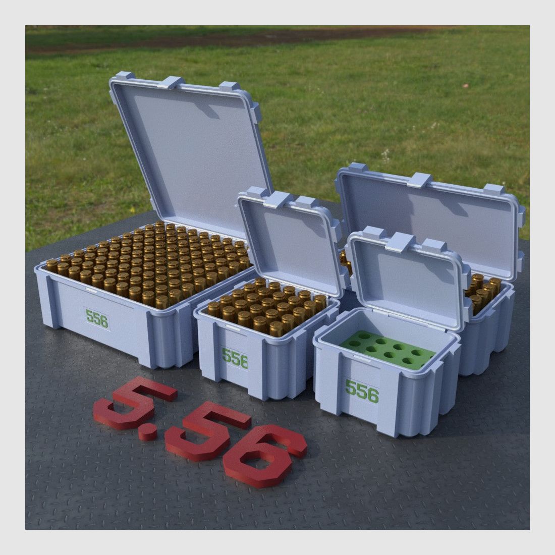 Filamelt Munitionsbox / .223 Remington / 5.56 / ‘Klappdeckel’ / Patronenbox, Ammo Box