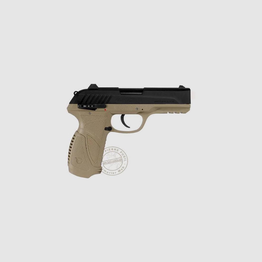 Pack Luftpistole 4,5 mm CO2 GAMO PT-85 Desert (3,90 Joule) - PACK CERISE 2026, Bild 3 von 8