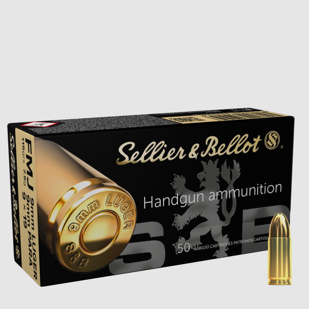 S&B Munition cal. 9mm Luger FMJ 7,5 g 9×19