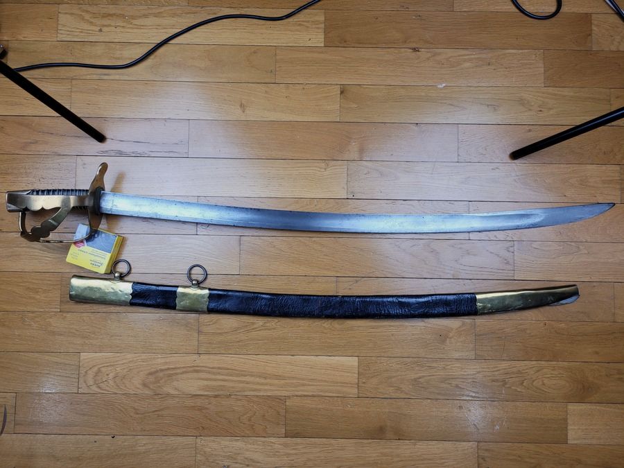 Beautiful cavalry hunting saber 1790 – Revolution – Licteur stamps, Rooster and "Dupont" – very good condition, image 2 of 21