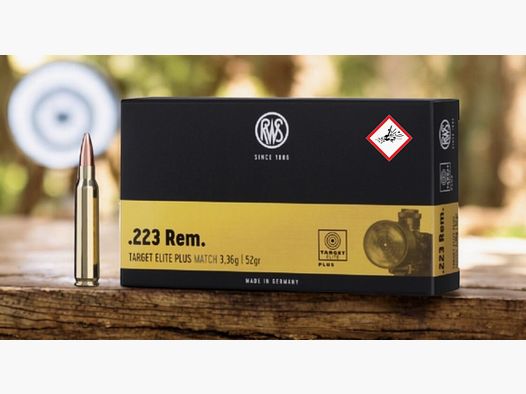RWS Büchsenpatrone Target Elite Plus Kal. .223 Rem 55grs