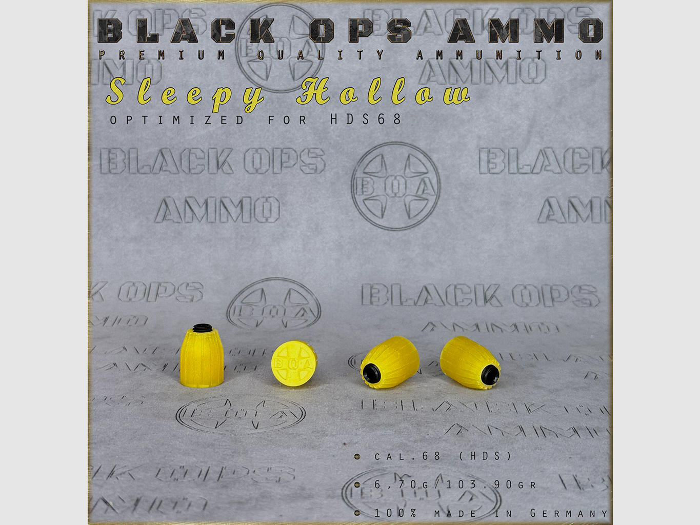 8x Sleepy Hollow BLACK OPS AMMO Umarex TS HDS 68 s cal.68 Munition HDS68 TS68, Bild 3 von 3