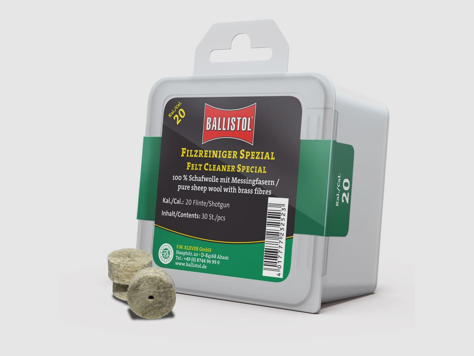 Nettoyant en Feutre Ballistol Spécial / 30 pcs. / Cal. .20