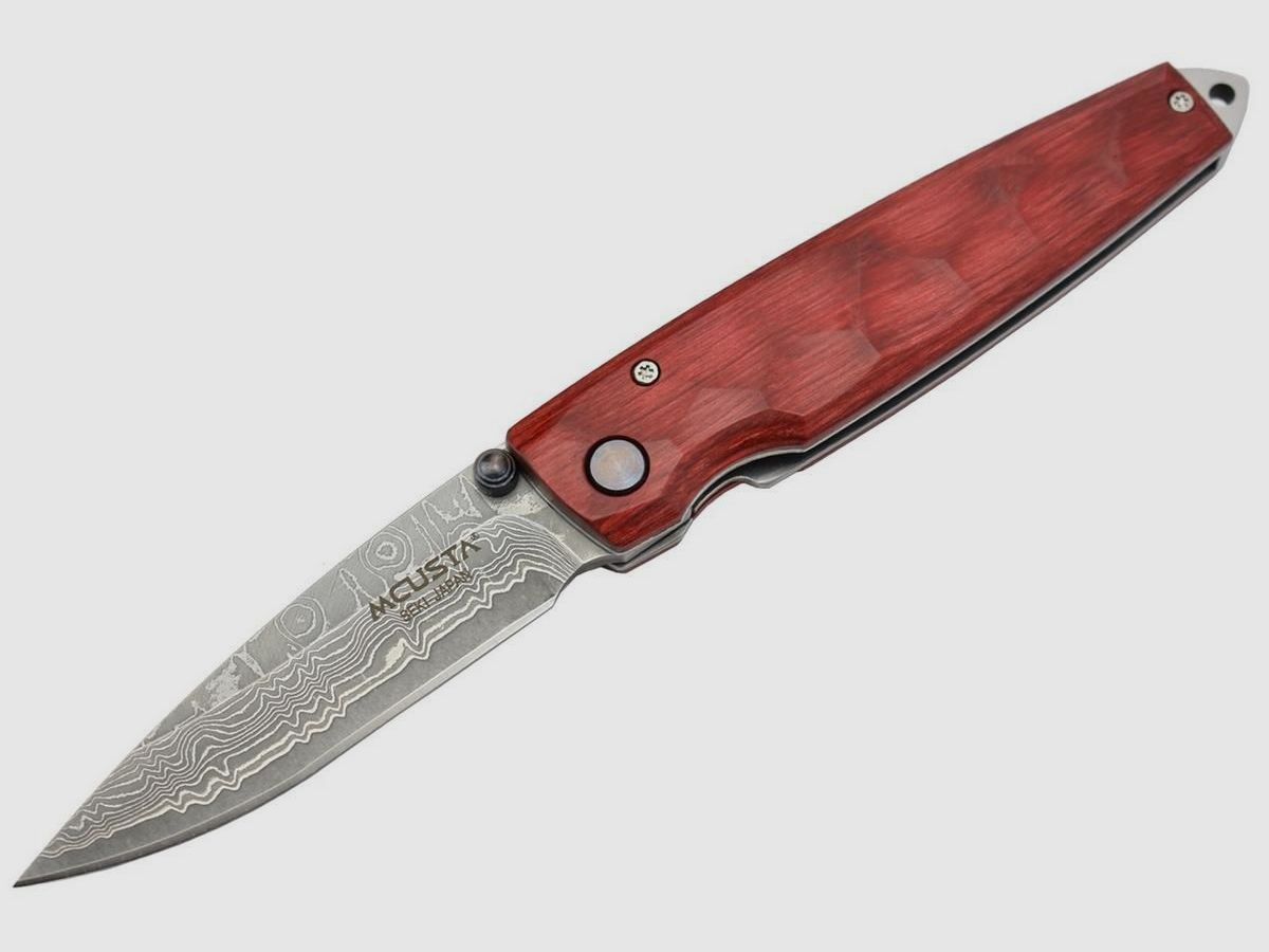 Mcusta MC-78D Damast Taschenmesser mit Griff aus Staminaholz, Bild 2 von 14