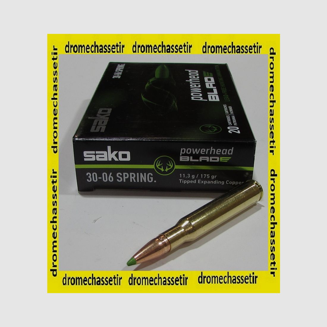 Scatola da 20 cartucce cal. 30-06 Sako Powerhead Blade rame 175 grani