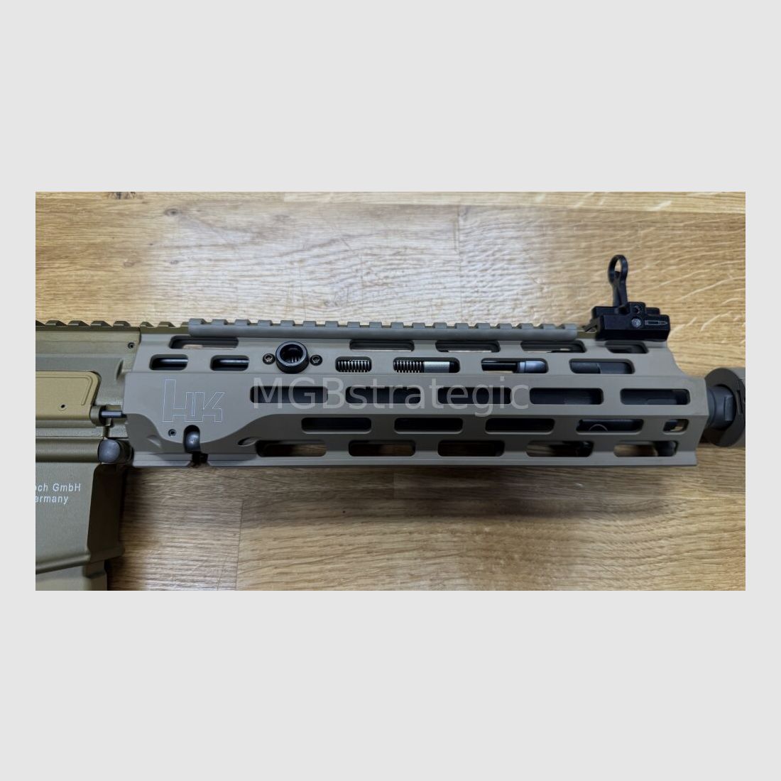Heckler & Koch MR223 A3 Slim-Line 11" Lauf - halbautom. Büchse .223Rem MGBs Sondermodell FDE Edition inkl. Schalldämpfer ASE UTRA Dual 556-Short-QM2 Gen2 Cerakote FDE - zivile Version HK416 / G95K / G38 G95A1 / G95KA1 / mit Upgrades