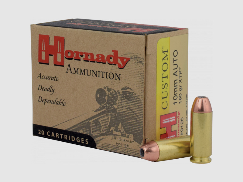 Hornady Custom 10mm Auto XTP 180 grs Pistolenpatronen