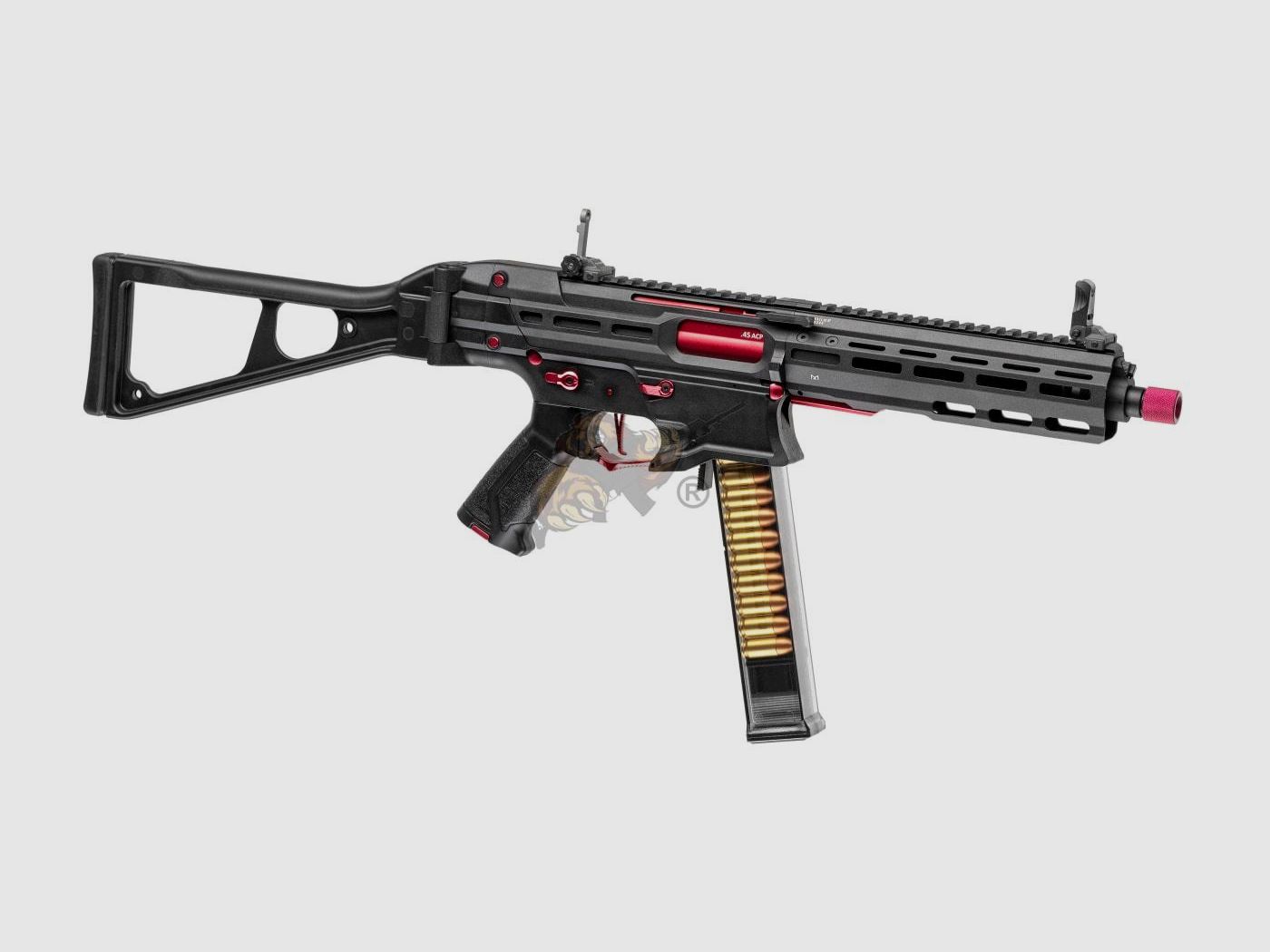 G&G PCC45 G2 mit ETU in Schwarz/Rot Airsoft - max 0,5