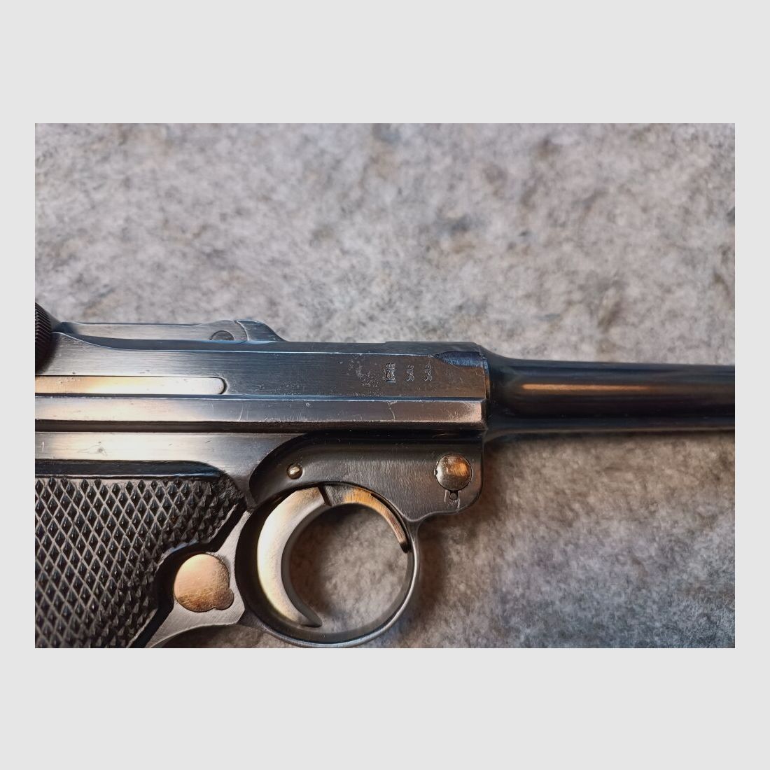 Mauser S/42 Luger P.08 1918 langer Lauf + Repro Holster Schaft