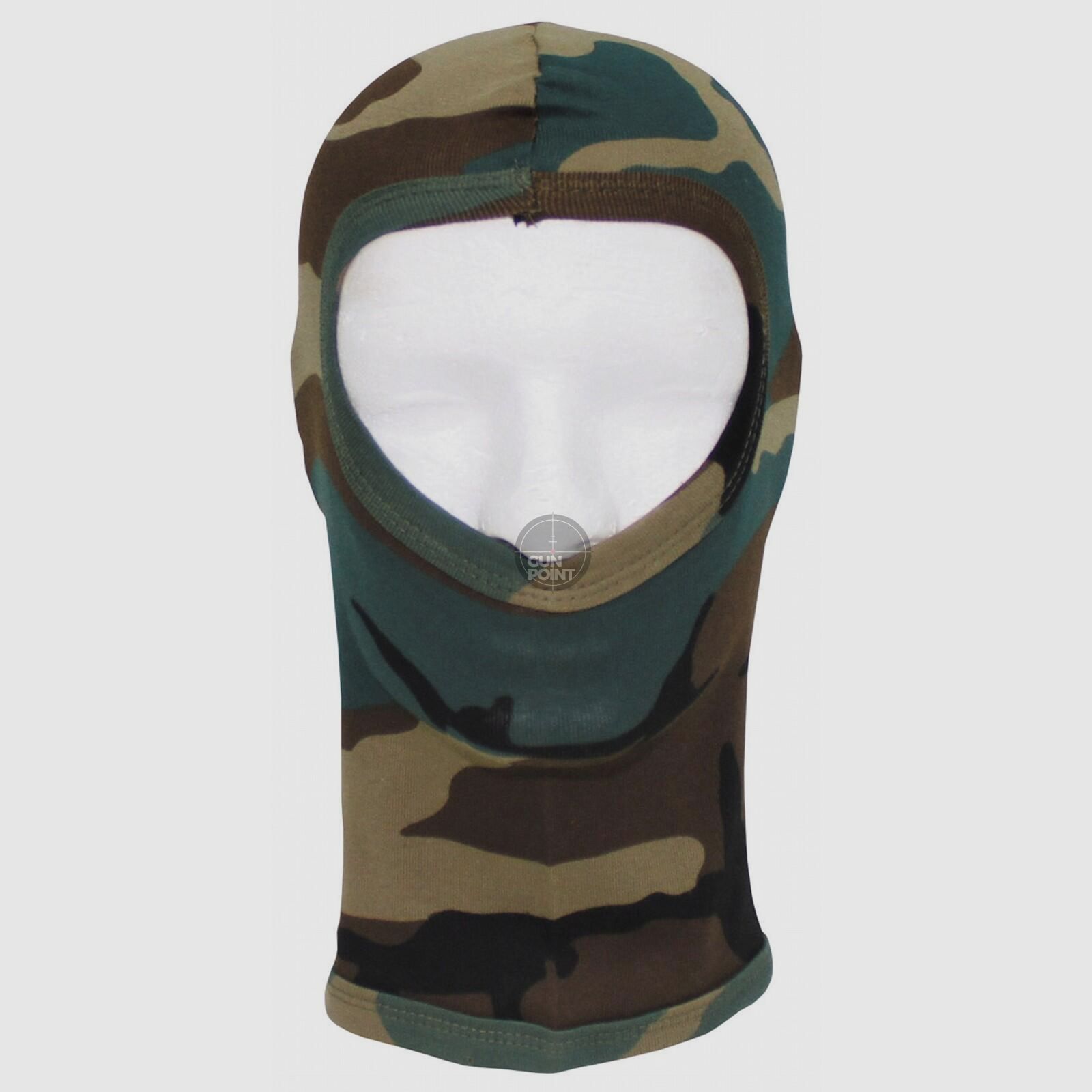 Balaclava, 1-Loch, dünn,woodland, 100 % Baumwolle