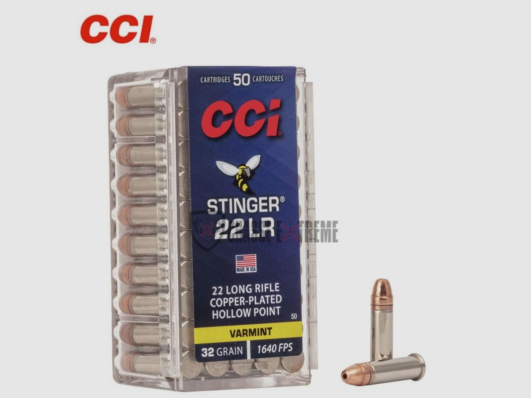 50 Patronen CCI Stinger Kal. 22 LR 32gr HP