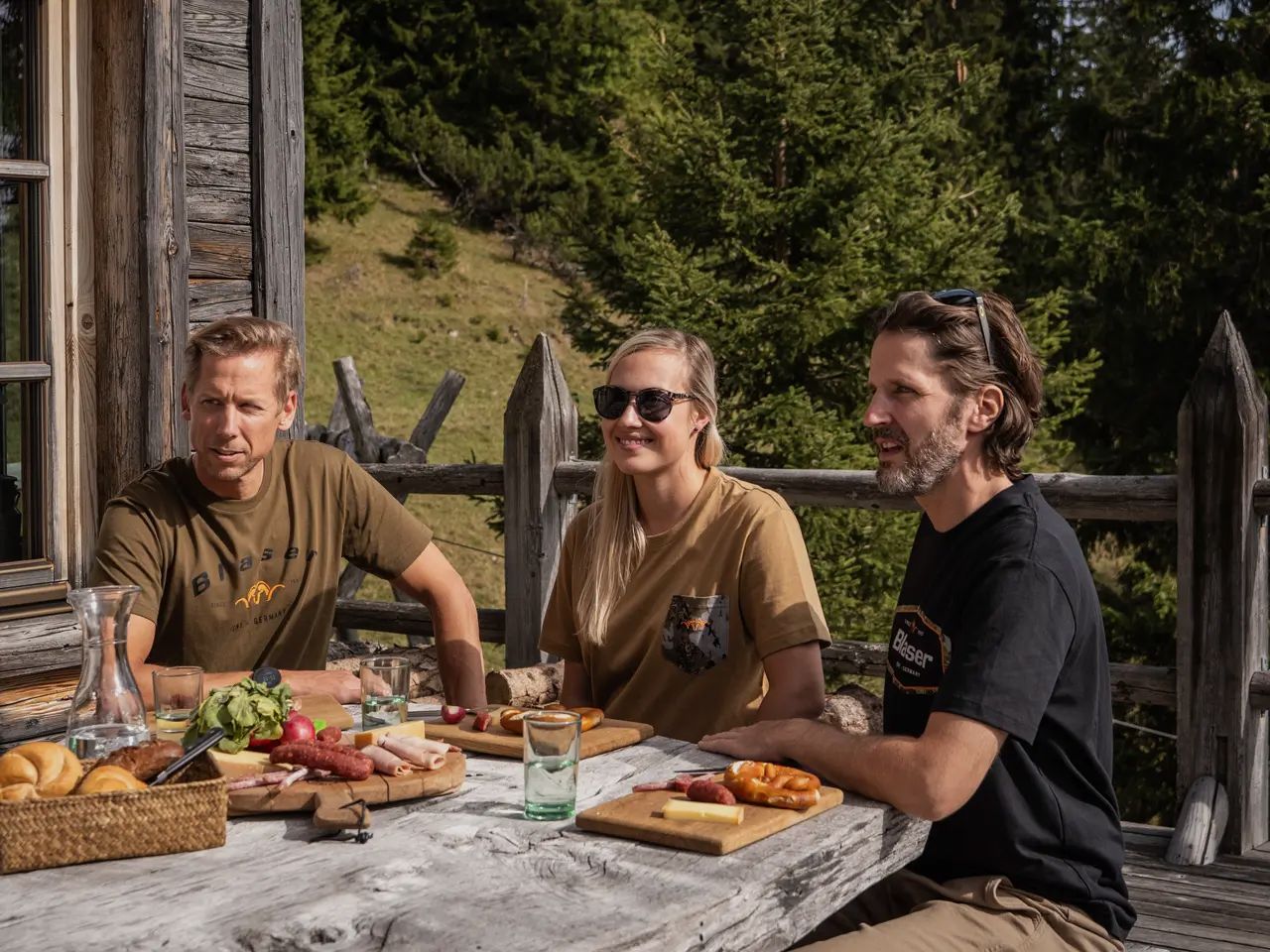 Blaser T-Shirt T 24 mit Argali-Logo (Oliv)