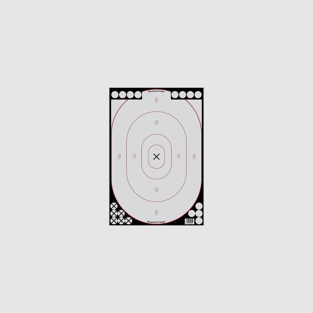 5 doelen silhouet W/B 30x45cm