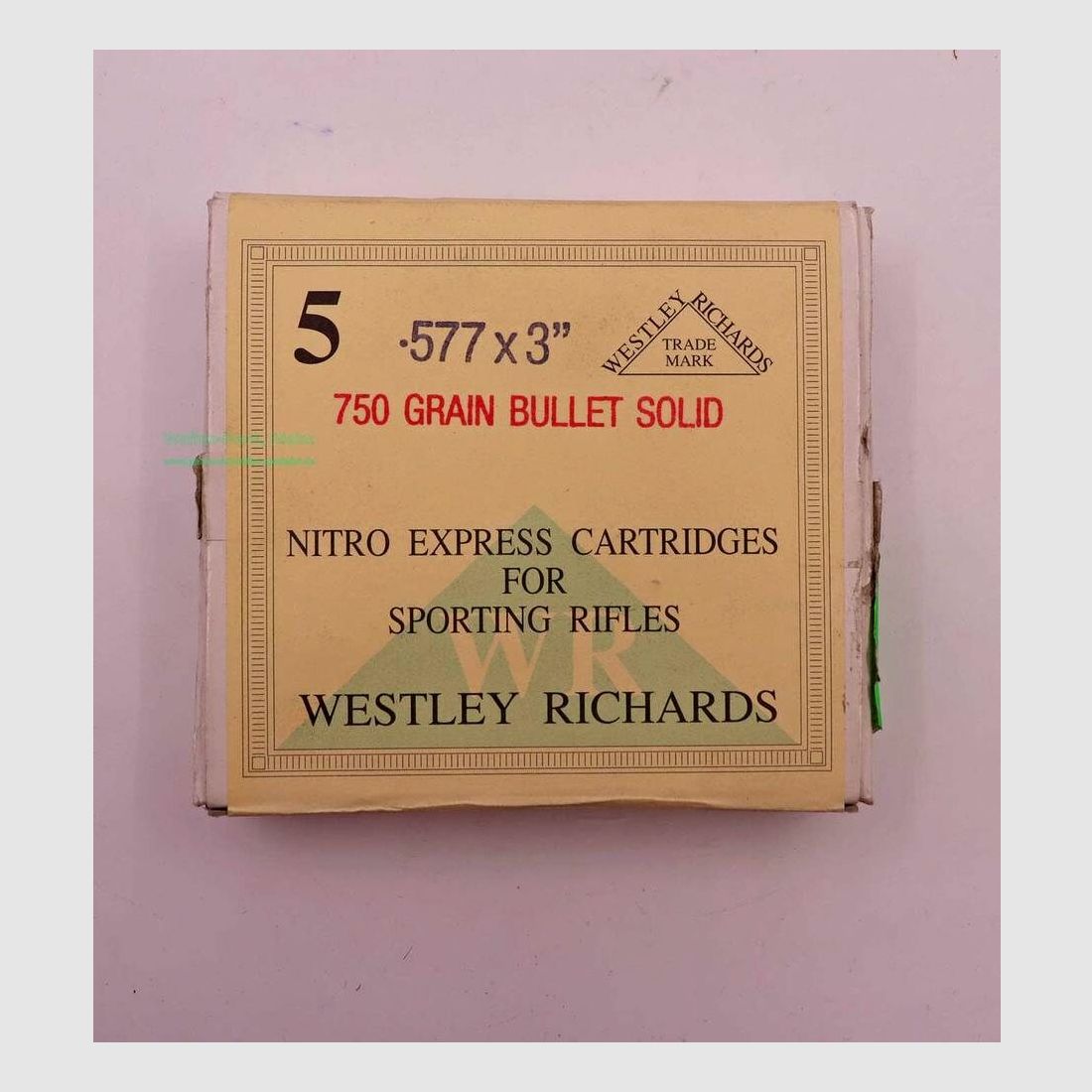 Westley - Richards - England Büchsenpatronen .577 N.E. / 3''