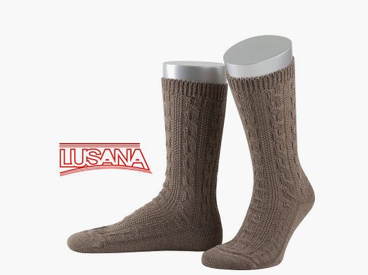 Chaussette traditionnelle Lusana en taupe (12)