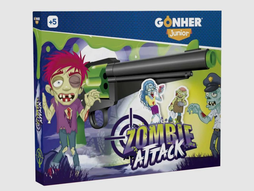 Set Zombie Attack Kind - Pistole 24 Patronen + 4 Figuren, Bild 3 von 5