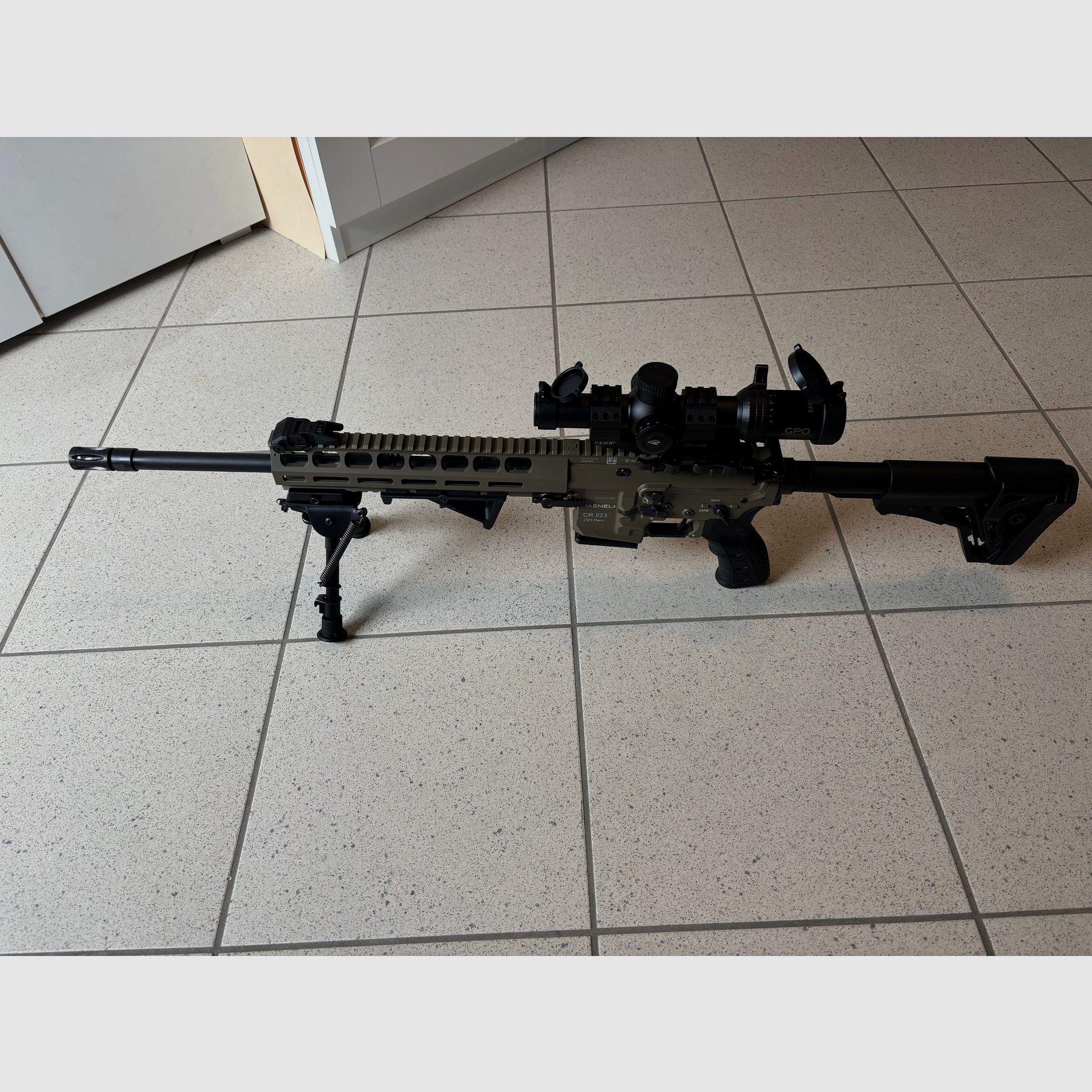 Haenel CR 223 Olive, 16.65" match trigger