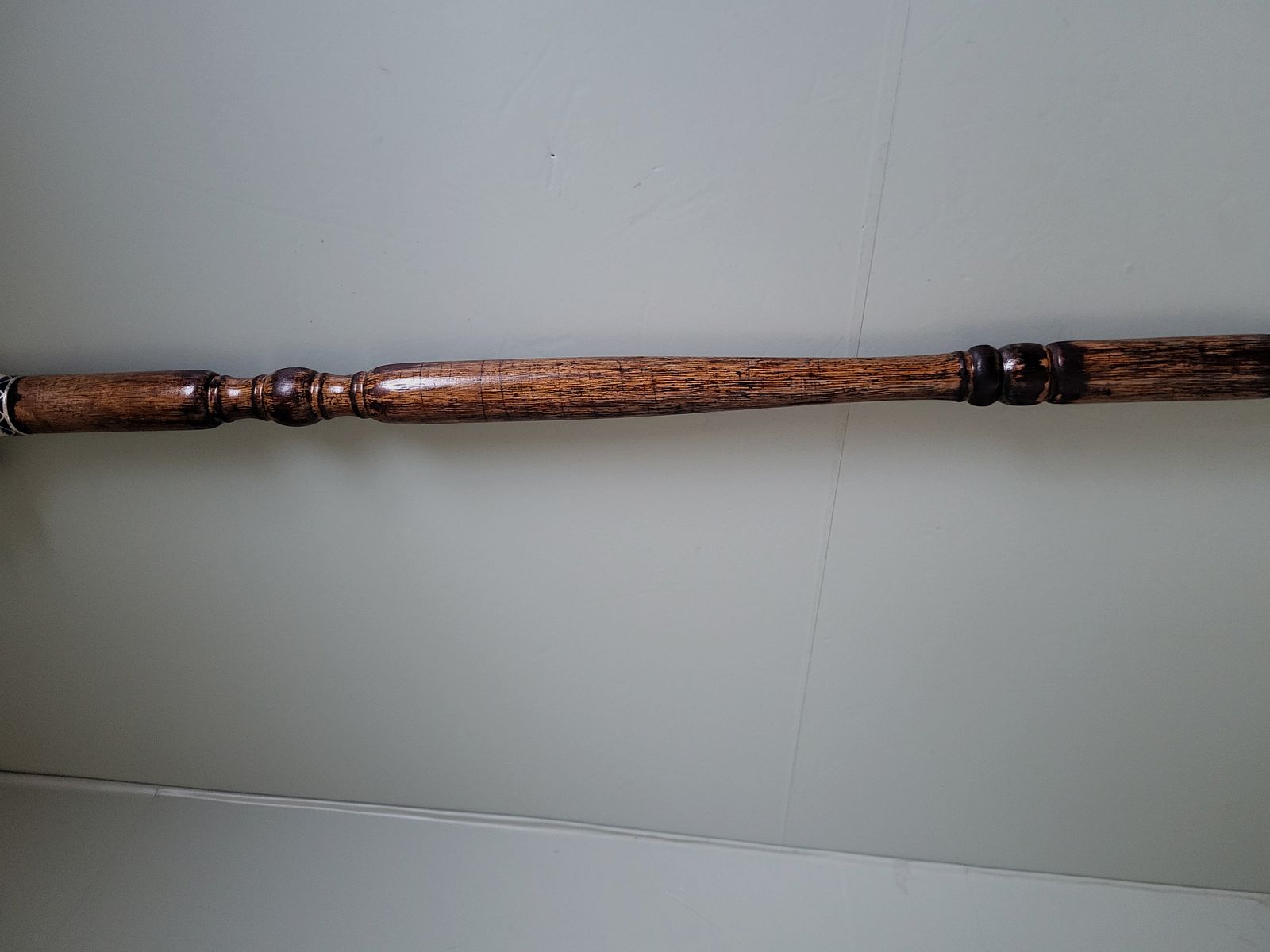 Bâton de marche de chasseur - 900 argent - Schariwari - lapis-lazuli - années 1940