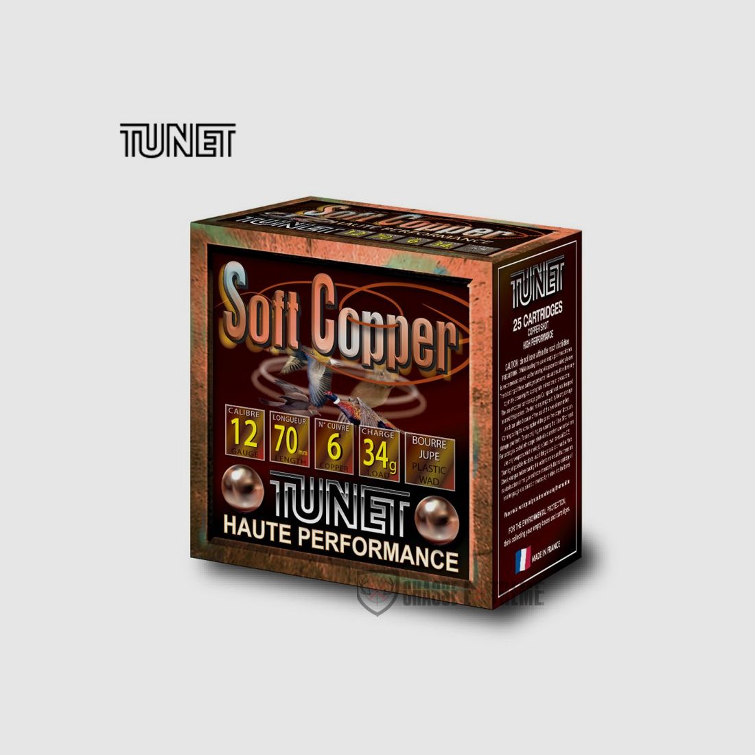 25 Nabojów TUNET Soft Copper H.P 34 Gr Kal 12/70 Nr 6