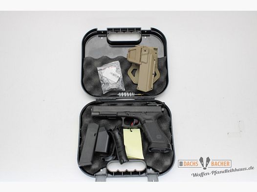 Pistole Glock 34 GEN 4 Kal 9 Para mit Timney Abzug Holster und Sight Montageplatte