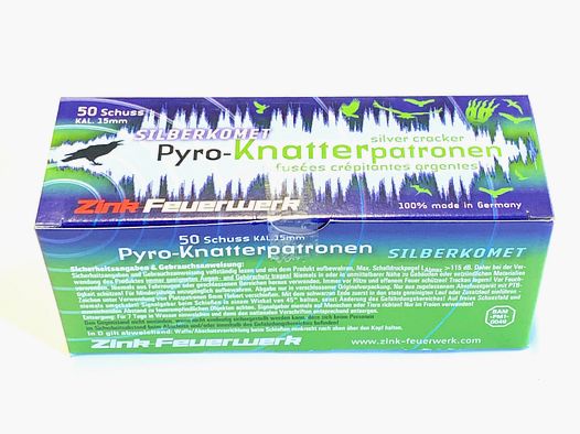 Silver comet effect cartridges pyro crackle 15mm 50 pcs.