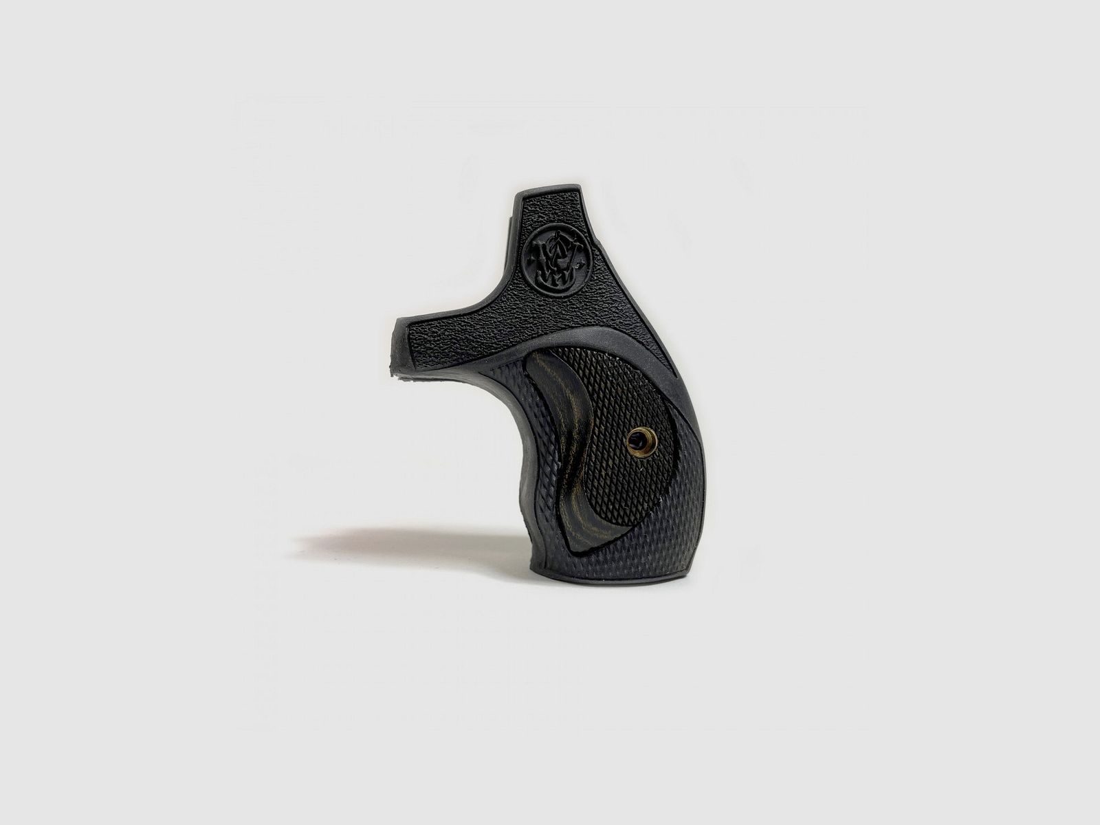 S&W J RUND FALCONIA SCHWARZER GRIFF MIT SILBERBLACK KARO-EINSATZ, Bild 2 von 2