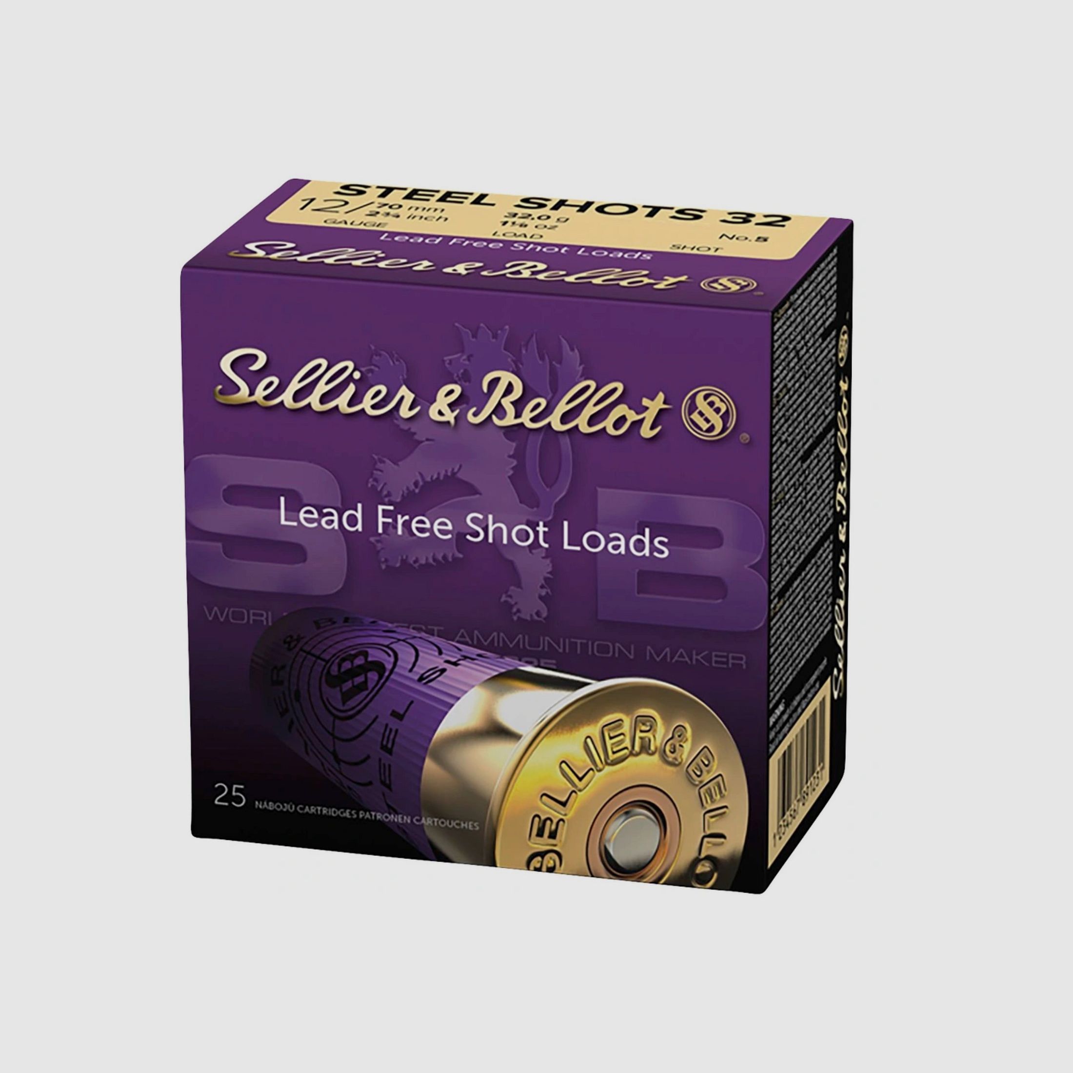 Sellier & Bellot 148303 12/70 Jagd Steel 3,6mm 32g Stahlschrot